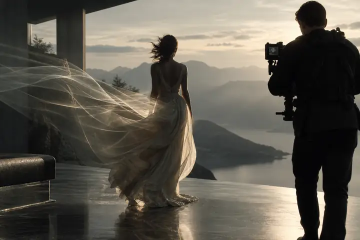 Cinematic motion transfer scene