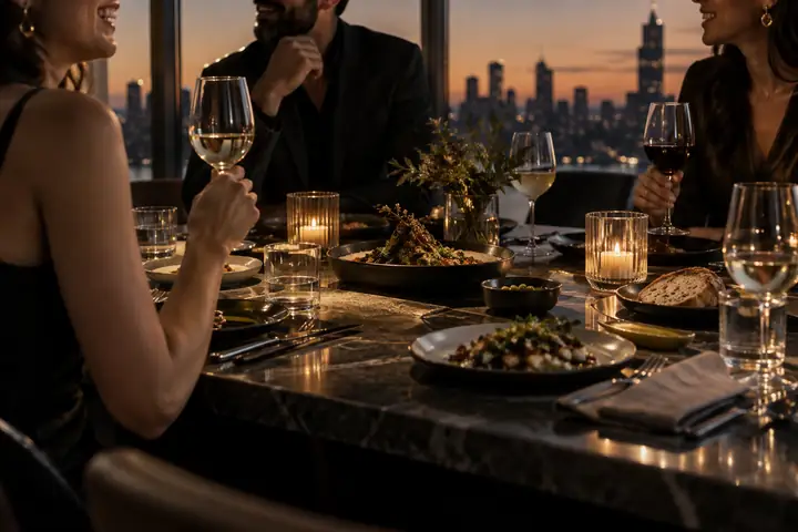 Dining scene generated with AI
