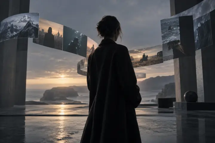 Surreal cinematic character scene