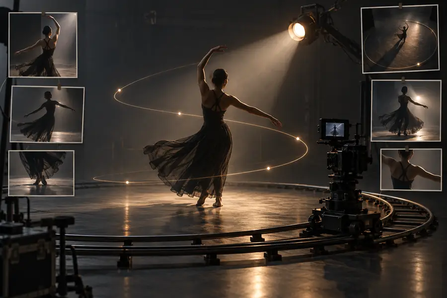 Image cinématographique générée, façonnée par un mouvement guidé