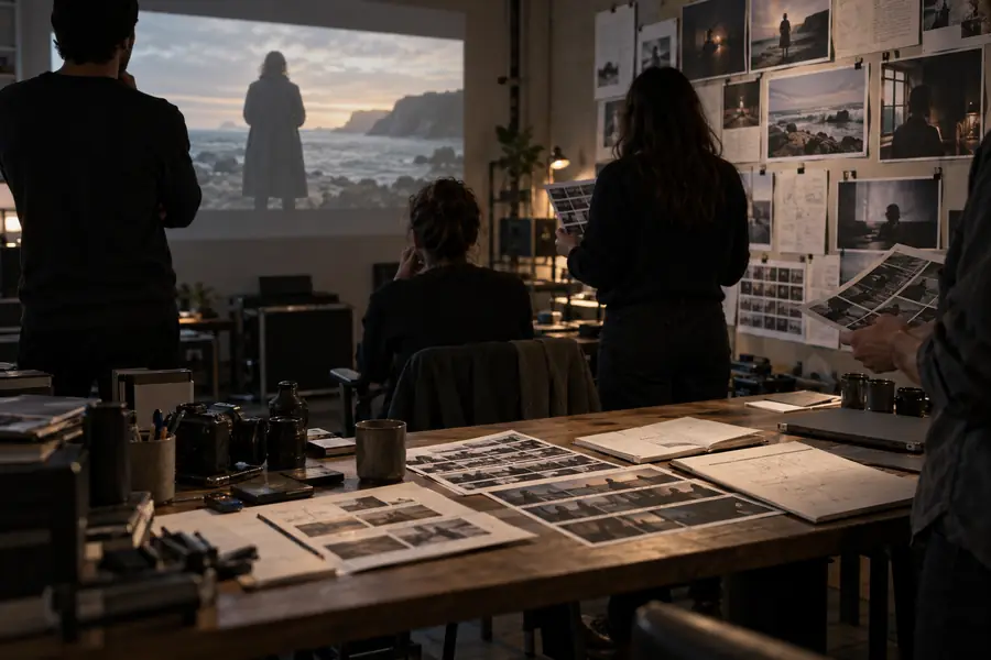 Cena de movimento cinematográfico desenvolvida