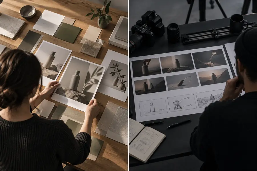 Filmische bewegte Szene, entwickelt aus einem fokussierten visuellen Konzept