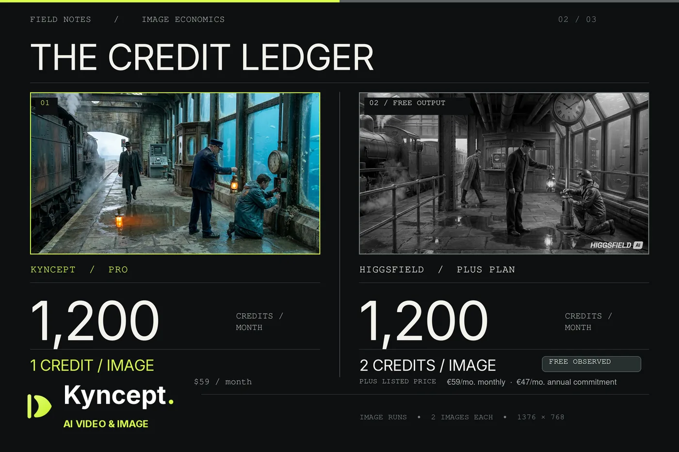 Higgsfield AI Pricing Review 2026: €59 Plus Vs Kyncept Pro $59